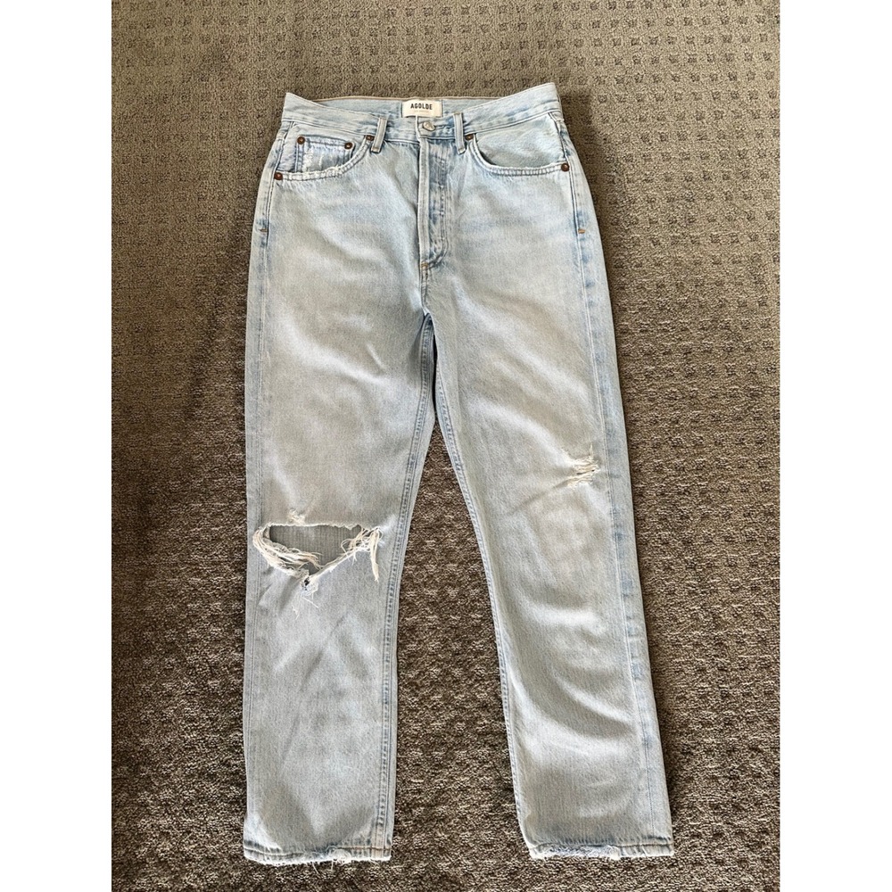 AGOLDE 90s Pinch Waist Jeans 27 Light Wash Good Pre-owned